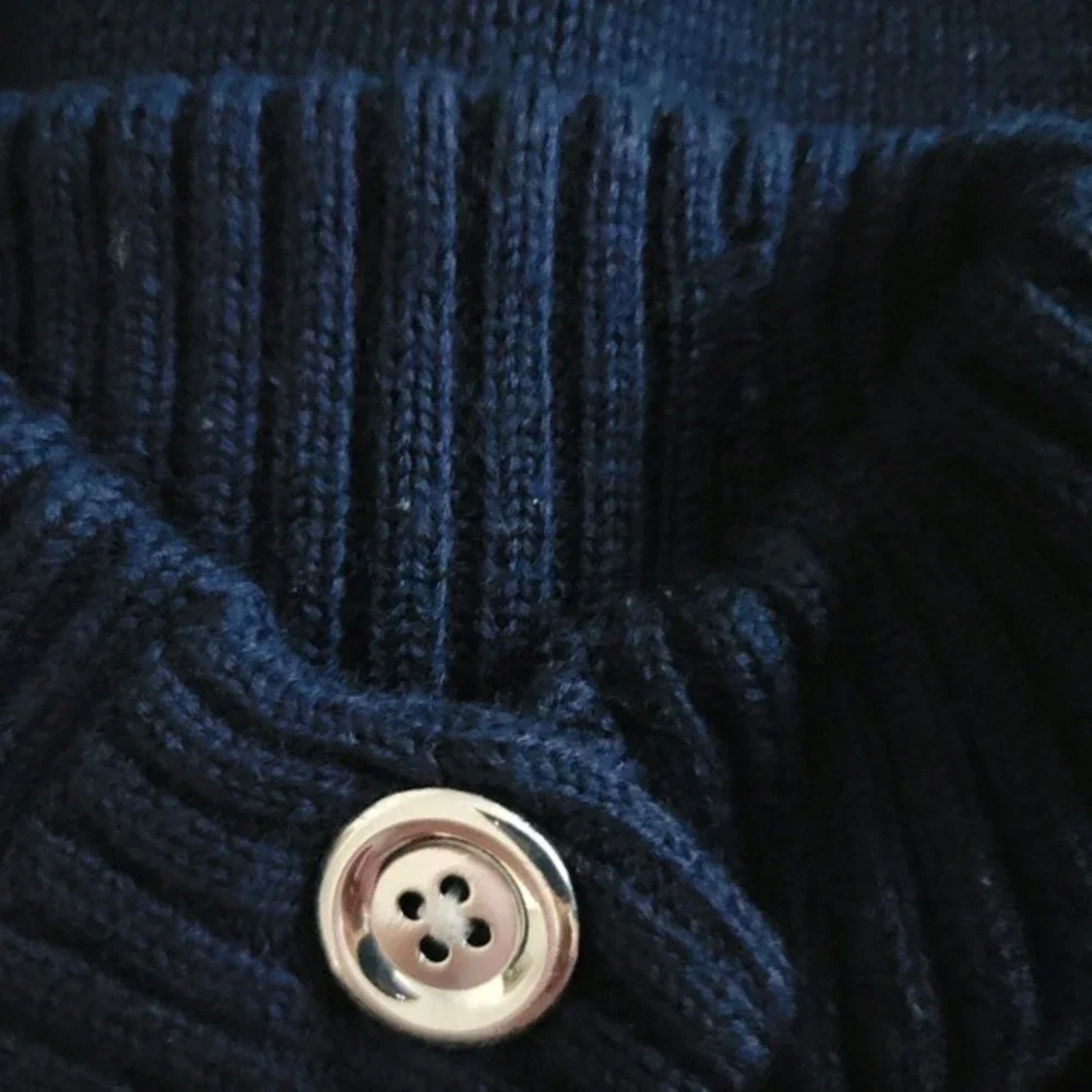 Banana Republic Womens Navy‎ Blue 100% Merino Wool Longline Cardigan Sweater XS